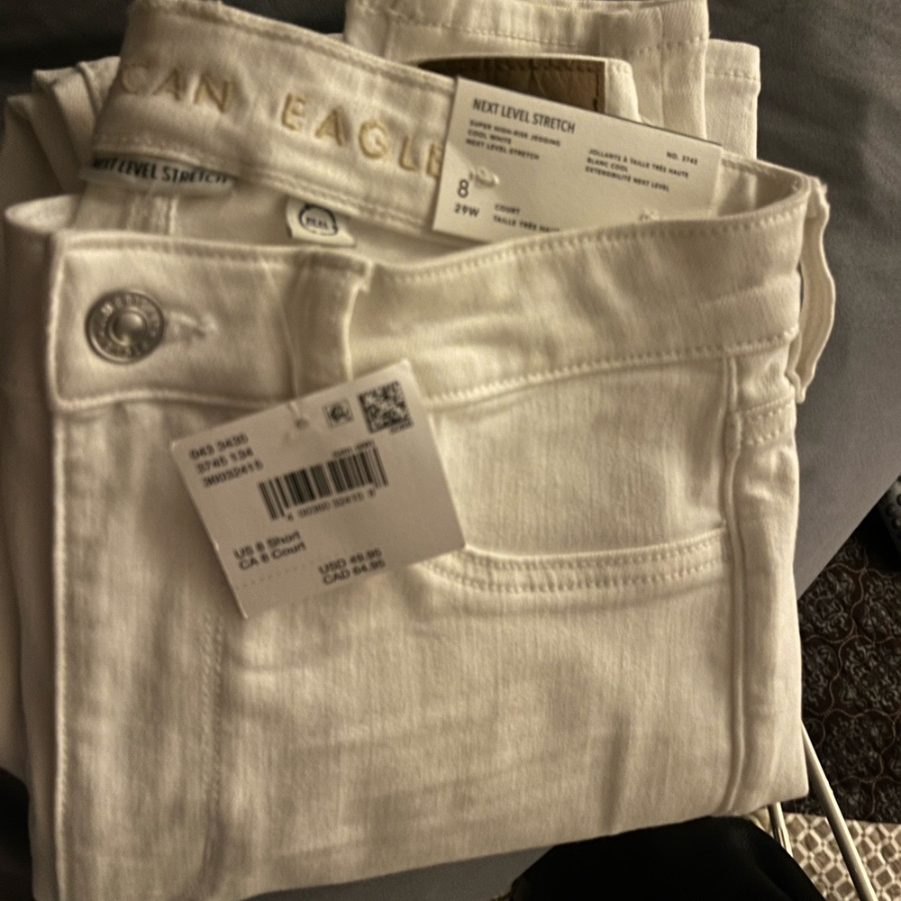 American Eagle Outfitters White Skinny Jeans Crisp Denim